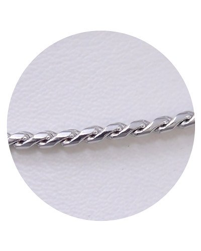 Ланцюжок Stainless Steel. Сталь. Родій. Довжина: 50 см. Ширина: 2 мм.