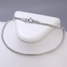 Ланцюжок Stainless Steel. Сталь. Родій. Довжина: 50 см. Ширина: 2 мм.