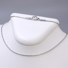 Ланцюжок Stainless Steel. Сталь. Родій. Довжина: 45 см. Ширина: 1 мм.