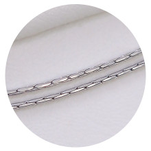 Ланцюжок Stainless Steel. Сталь. Родій. Довжина: 45 см. Ширина: 1 мм.