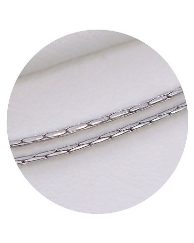 Ланцюжок Stainless Steel. Сталь. Родій. Довжина: 45 см. Ширина: 1 мм.