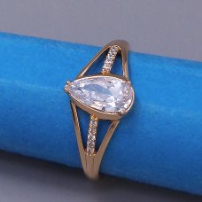 Каблучка XР. Позолота 18К. Камені: циркон. Є: 19р 20р