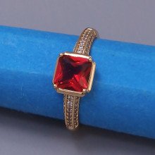 Каблучка XР. Позолота 18К. Камені: циркон. Є: 19р 20р