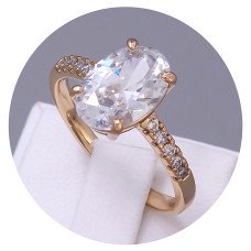 Каблучка XР. Позолота 18К. Камені: циркон. Є: 16р 17р 18р 19р 20р