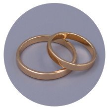 Обручка XР. Позолота 18К. Ширина: 4 мм. Є: 16р 17р 18р 19р 20р