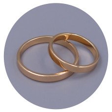 Обручка XР. Позолота 18К. Ширина: 4 мм. Є: 16р 17р 18р 19р 20р