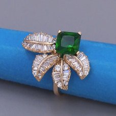 Каблучка XР. Позолота 18К. Камені: циркон. Є: 19р 20р