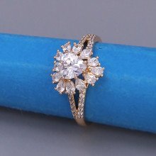 Каблучка XР. Позолота 18К. Камені: циркон. Є: 19р 20р