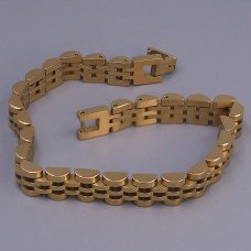 Браслет Stainless Steel. Сталь. Позолота. Довжина: 21 см. Ширина: 8 мм.