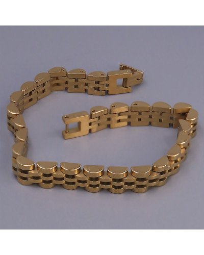 Браслет Stainless Steel. Сталь. Позолота. Довжина: 21 см. Ширина: 8 мм.