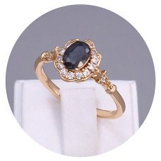 Каблучка XР. Позолота 18К. Камені: циркон. Є: 19р