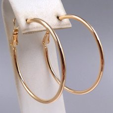 Сережки-кільця XР M&L. Позолота 18К. Діаметр: 40 мм. Товщина: 2 мм.