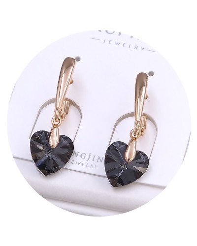 Сережки XР. Позолота 18К. Камені: Swarovski чорного кольору. Довжина: 30 мм. Ширина: 10 мм.