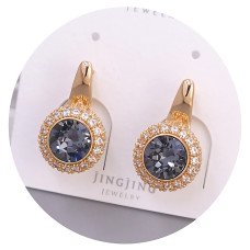 Сережки XР. Позолота 18К. Камені: Swarovski та циркон. Довжина: 20 мм. Ширина: 12 мм.