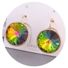 Сережки XР. Позолота 18К. Камені: Swarovski хамелеон. Довжина: 20 мм. Ширина: 15 мм.