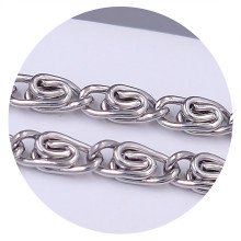 Ланцюжок Stainless Steel. Сталь. Родій. Довжина: 45 см. Ширина: 4 мм.