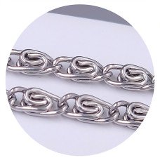 Ланцюжок Stainless Steel. Сталь. Родій. Довжина: 45 см. Ширина: 4 мм.