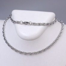 Ланцюжок Stainless Steel. Сталь. Родій. Довжина: 45 см. Ширина: 4 мм.