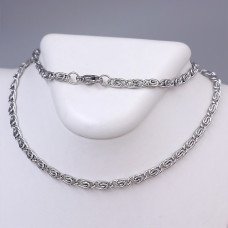 Ланцюжок Stainless Steel. Сталь. Родій. Довжина: 45 см. Ширина: 4 мм.
