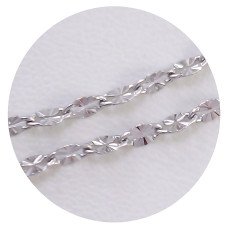 Ланцюжок Stainless Steel. Сталь. Родій. Довжина: 45 см. Ширина: 2 мм.