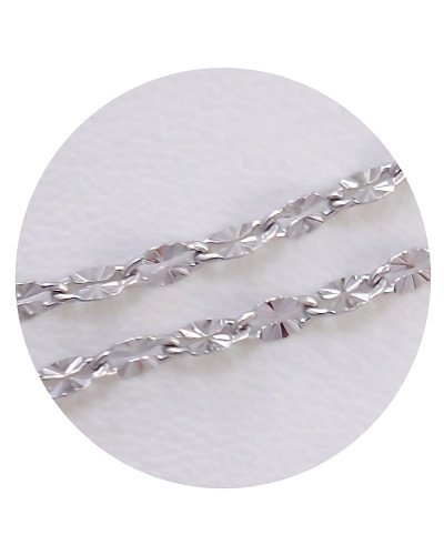 Ланцюжок Stainless Steel. Сталь. Родій. Довжина: 45 см. Ширина: 2 мм.