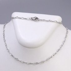 Ланцюжок Stainless Steel. Сталь. Родій. Довжина: 45 см. Ширина: 2 мм.