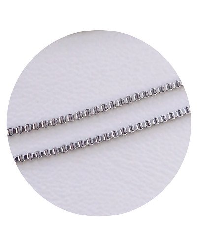 Ланцюжок Stainless Steel. Сталь. Родій. Довжина: 45 см. Ширина: 1 мм.