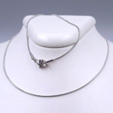 Ланцюжок Stainless Steel. Сталь. Родій. Довжина: 45 см. Ширина: 1 мм.