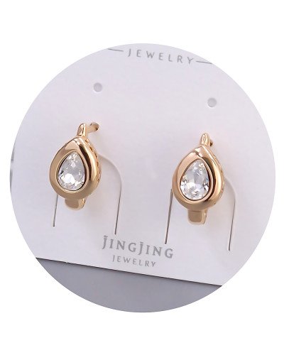 Сережки XР. Позолота 18К. Камені: Swarovski. Довжина: 17 мм. Ширина: 8 мм.