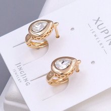 Сережки XР. Позолота 18К. Камені: Swarovski. Довжина: 17 мм. Ширина: 8 мм.