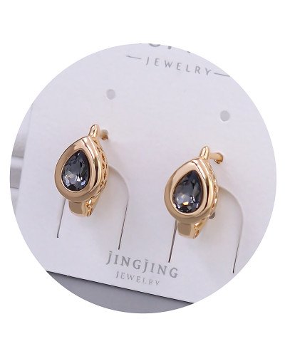Сережки XР. Позолота 18К. Камені: Swarovski. Довжина: 17 мм. Ширина: 8 мм.