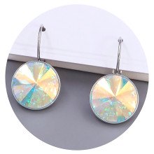 Сережки ХР. Родій. Камені: Swarovski бензинового кольору. Довжина: 25 мм. Ширина: 15 мм.