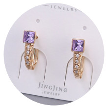 Сережки XР. Позолота 18К. Камені: Swarovski та циркон. Довжина: 16 мм. Ширина: 5 мм.