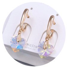 Сережки XР. Позолота 18К. Камені: Swarovski бензинового кольору. Довжина: 29 мм. Ширина: 11 мм.