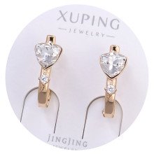 Сережки XР. Позолота 18К. Камені: Swarovski та циркон білого кольору. Довжина: 19 мм. Ширина: 7 мм.