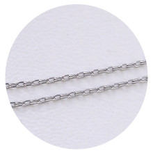 Ланцюжок Stainless Steel. Сталь. Родій. Довжина: 50 см. Ширина: 1 мм.