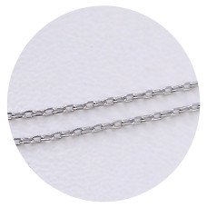 Ланцюжок Stainless Steel. Сталь. Родій. Довжина: 50 см. Ширина: 1 мм.
