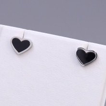 Сережки-гвоздики Stainless Steel. Сталь. Родій. Довжина: 9 мм. Ширина: 10 мм.