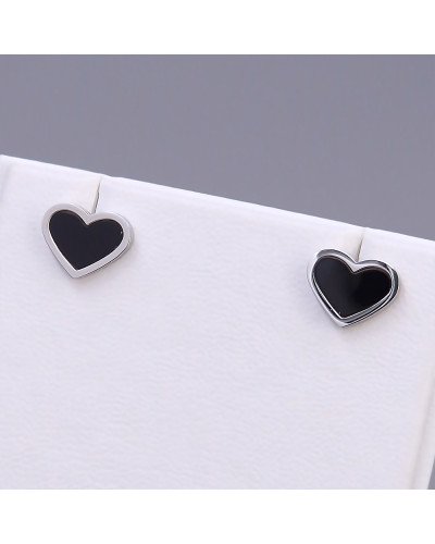 Сережки-гвоздики Stainless Steel. Сталь. Родій. Довжина: 9 мм. Ширина: 10 мм.