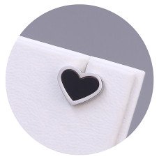 Сережки-гвоздики Stainless Steel. Сталь. Родій. Довжина: 9 мм. Ширина: 10 мм.