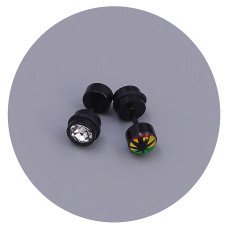 Сережки Stainless Steel. Сталь. Родій. Довжина: 15 мм. Ширина: 7 мм.