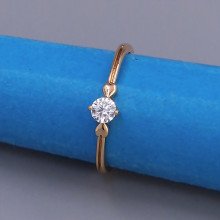 Каблучка XР. Позолота 18К. Камені: білий циркон. Є: 19р