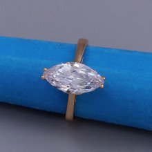 Каблучка XР. Позолота 18К. Камені: білий циркон. Є: 16р 17р 18р 19р