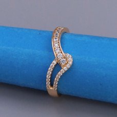 Каблучка XР. Позолота 18К. Камені: білий циркон. Є: 19р