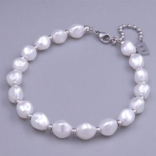 Браслет Stainless Steel. Сталь. Родій. Довжина: 21-26 см.