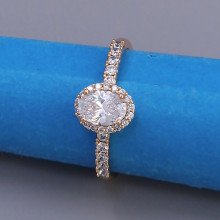 Каблучка XР. Позолота 18К. Камені: циркон. Є: 19р 20р