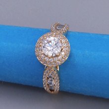Каблучка XР. Позолота 18К. Камені: циркон. Є: 19р 20р