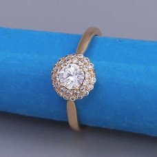 Каблучка XР. Позолота 18К. Камені: циркон. Є: 19р 20р