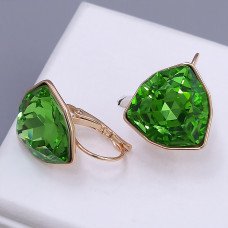 Сережки XР. Позолота 18К. Камені: Swarovski. Довжина: 20 мм. Ширина: 18 мм.