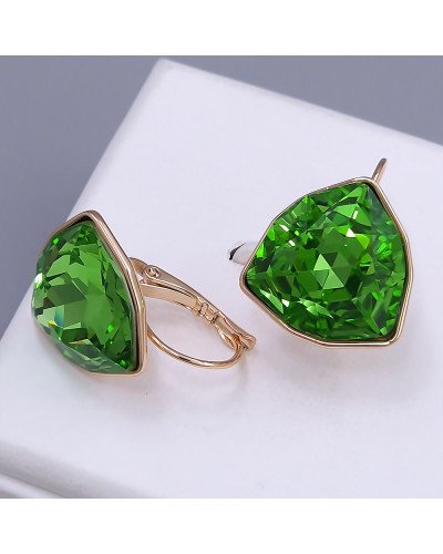 Сережки XР. Позолота 18К. Камені: Swarovski. Довжина: 20 мм. Ширина: 18 мм.